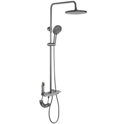 Rea SAVIO LED sprchový set s termostatickou batériou, titán REA-P8412