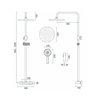 Rea SAVIO LED sprchový set s termostatickou batériou, titán REA-P8412