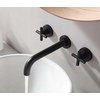 Elita Level ľavé nástenná umývadlo Solid Surface 100,5x45,5 cm Black matt RE041461187160