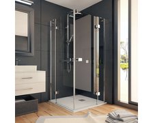 Aquatek SMART A4 štvorcový sprchový kút 90 x 90 x 195 cm, sklo číre, profil chróm