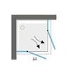Aquatek SMART A4 štvorcový sprchový kút 90 x 90 x 195 cm, sklo číre, profil chróm