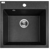 Laveo ALENA jednokomorový granitový drez 49 x 49 cm, čierny SBA_710T