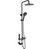 Rea SAVIO LED sprchový set s termostatickou batériou, čierny REA-P8410