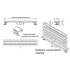 Land Simple nerezový sprchový žľab komplet set 600 mm