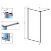 Radaway Modo F II BLACK sprchová zástena 60 x 210 cm 10409064-54-01