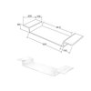 Besco CLEAR polička na vaňu 70 x 25 cm PW-CL-70