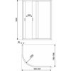 Novoterm Madera asymetrický sprchový kút 100 x 80 x 180  cm, sklo vzor