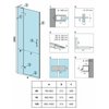 Rea HUGO 80 Sprchové dvere jednokrídlové 80 x 205 cm, sklo braz, REA-K6960+K6752