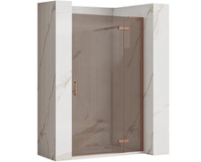 Rea HUGO 100 Sprchové dvere jednokrídlové 100 x 205 cm, sklo braz, REA-K6962+K6752
