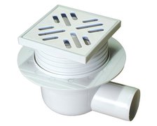 RawiPlast Podlahová vpusť bočná 105 x 105 mm vypusť 50 mm C211B