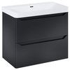 Elita HELO kúpeľňová skrinka s umývadlom 78,5 x 44,2 cm, čierna matná RE010800207160