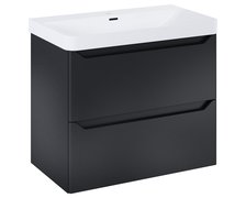 Elita HELO kúpeľňová skrinka s umývadlom 78,5 x 44,2 cm, čierna matná RE010800207160