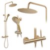 Rea ATLAS GOLD BRUSH sprchový kút 90 x 80 x 200 cm, sklo číre, ľavý K4670 + K4335