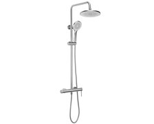 Rea FOSS CLIF sprchový set s batériou, brúsená oceľ REA-P5646