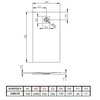 Radaway Kyntos F sprchová vanička z mramorového zlepenca 100 x 70 cm HKF10070-04+HKA-04