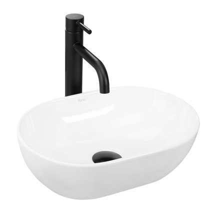 Rea AMELIA MINI keramické umývadlo na dosku 38 x 26 x 12 cm REA-U3322