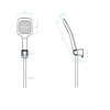 Kuchinox BORGO sprchový set bez batérie, chróm NKG_00AD