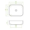Laveo MOGAMI umývadlo na dosku 50,5 x 40,5 cm VUM_6250