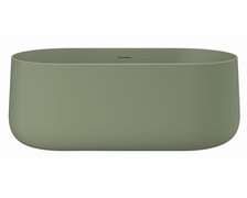 Dizajnová voľne stojaca vaňa MOBI HOLLANDS Mist Green Matt 156 × 81 cm – akryl, matná zelená