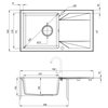 Deante EVORA granitový drez 78 x 44 cm, szary metalik ZQJ_S113