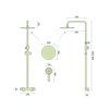 Rea ATLAS GOLD BRUSH sprchový kút 90 x 80 x 200 cm, sklo číre, ľavý K4670 + K4335