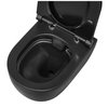 Uptrend CANEO Matt Black WC misa závesná Rimless 48,5 x 35,5 x 34,5 cm so sedátkom TR2196D-U18