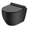 Uptrend CANEO Matt Black WC misa závesná Rimless 48,5 x 35,5 x 34,5 cm so sedátkom TR2196D-U18