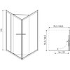 Novoterm HEIDI BL sprchovací kút s posuvno-skladacími dverami bez vaničky 80 x 80 x 195 cm, sklo číre, profil čierny