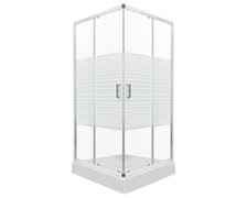 Novoterm Madera STR štvorcový sprchový kút s vaničkou 91 x 91 x 206 cm