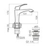 VALVEX CADIA – Stojaca umývadlová batéria s automatickým odtokovým ventilom, bronze 2412400