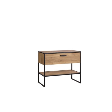 Comad Brooklin 827 FSC skrinka pod umývadlo 90 cm zlatý kraf dub/čierna matná