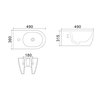 Uptrend CANEO závesný bidet 36 x 498,5 cm TR5151