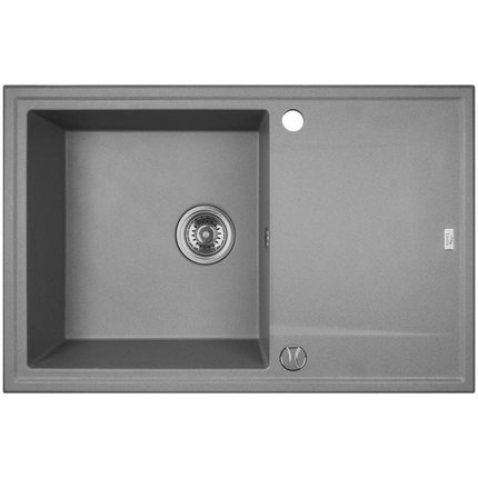 Laveo MEGALO granitový drez 78 x 50 cm, sivý SBE_511T