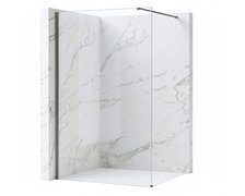 Rea Flexi Transparent / Tytan sprchová zástena 90 x 195 cm sklo číre K9966 + K9956