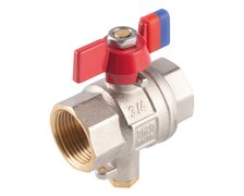 GUĽOVÝ PLNOPRIETOKOVÝ KOHÚT S ČIDLOM MOTÝLIK MM 3/4"