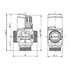 AFRISO Termostatický zmiešavací ventil ATM 343 DN15 3/4" 35-60°C KVS 1.6, vonkajší závit, 1234310