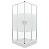 Novoterm Madera STR štvorcový sprchový kút s vaničkou 80 x 80 x 206 cm