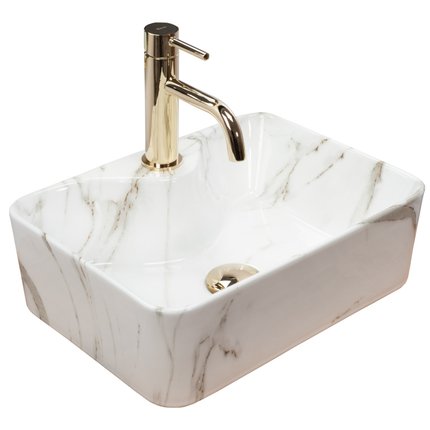 Rea KELLY MINI AIAX SHINY keramické umývadlo na dosku 41 x 31 cm U6504