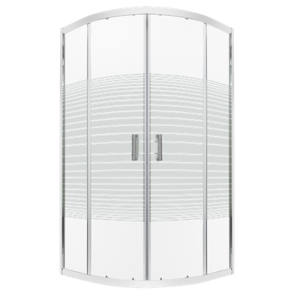 Novoterm MADERA STR GL štvrťkruhový sprchový kút 78,5 x 78,5 x 165 cm, sklo vzor
