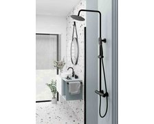 Kuchinox BORO sprchový set s termostatickou batériou, čierny PKB_70TD