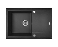 Laveo MEGALO granitový drez 78 x 50 cm, čierny SBE_711T