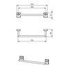NOVASERVIS METALIA 12 držiak uterákov 350 mm chróm 0226,0