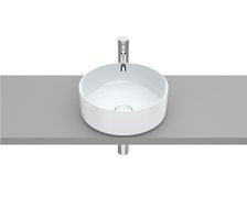 Roca INSPIRA Round FINECERAMIC® umývadlo na dosku 37 x 37 cm, perlové A327523630
