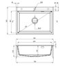 DEANTE ERIDAN granitový drez 70 x 52 cm, grafit metalik ZQE_G103
