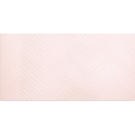 Ceramika Color Perla Pink chevron obklad matný rektifikovaný 30 x 60 cm