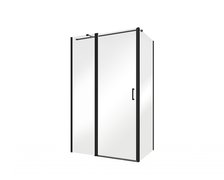 BESCO EXO-C BLACK obdĺžnikový sprchový kút 100 x 80 x 190 cm sklo číre, profil čierny