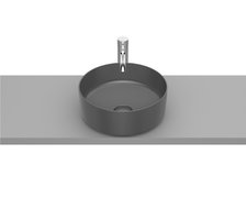 Roca INSPIRA Round FINECERAMIC® umývadlo na dosku 37 x 37 cm, onyx A327523640