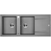 Laveo MEGALO granitový drez 116 x 50 cm, sivý SBE_521T