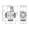 AFRISO Termostatický zmiešavací ventil ATM 361 DN20 1" 20-43°C KVS 1.6, vonkajší závit, 1236100