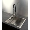 Deante MAGNETIC nerezový kuchynský drez 1-komorový 56 x 50 cm, brúsená oceľ ZRM_0103